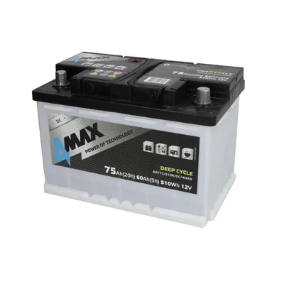 Akumulator za napajanje 4MAX 12V 75Ah D+ IC-E74F55