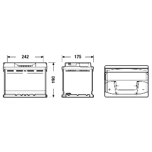 Akumulator za startovanje EXIDE EB621 IC-C27EEB Akumulator za startovanje EXIDE EB621 IC-C27EEB