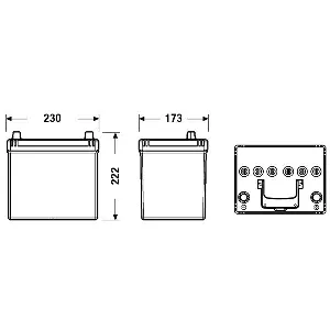 Akumulator za startovanje EXIDE EL604 IC-CF8020 Akumulator za startovanje EXIDE EL604 IC-CF8020