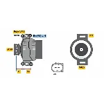 Alternator BOSCH 0 121 715 129 IC-CFA123