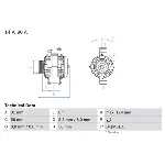 Alternator BOSCH 0 986 042 530 IC-A7EF29 Alternator BOSCH 0 986 042 530 IC-A7EF29