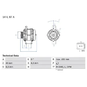Alternator BOSCH 0 986 042 720 IC-D1F461
