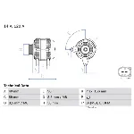 Alternator BOSCH 0 986 042 810 IC-C3C864 Alternator BOSCH 0 986 042 810 IC-C3C864