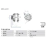 Alternator BOSCH 0 986 047 380 IC-CFE848 Alternator BOSCH 0 986 047 380 IC-CFE848
