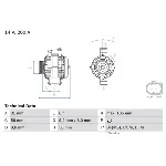 Alternator BOSCH 0 986 048 550 IC-CF6B03 Alternator BOSCH 0 986 048 550 IC-CF6B03