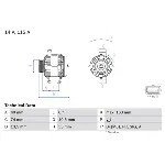 Alternator BOSCH 0 986 049 520 IC-D1F52F Alternator BOSCH 0 986 049 520 IC-D1F52F