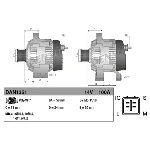 Alternator DENSO DAN1351 IC-DE72F1