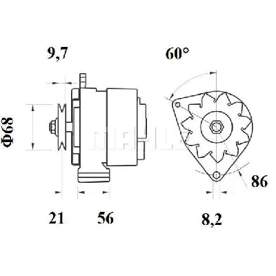 Alternator LETRIKA MG 124 IC-DC1510