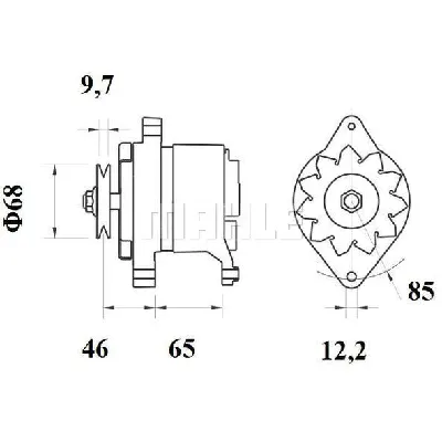 Alternator LETRIKA MG 127 IC-DC1513