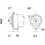 Alternator LETRIKA MG 188 IC-DC172C