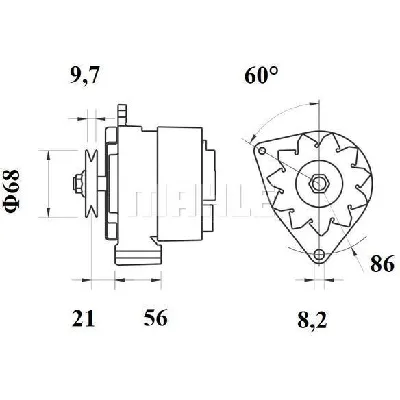 Alternator LETRIKA MG 188 IC-DC172C