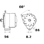Alternator LETRIKA MG 209 IC-DC173E