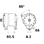 Alternator LETRIKA MG 212 IC-DC1742