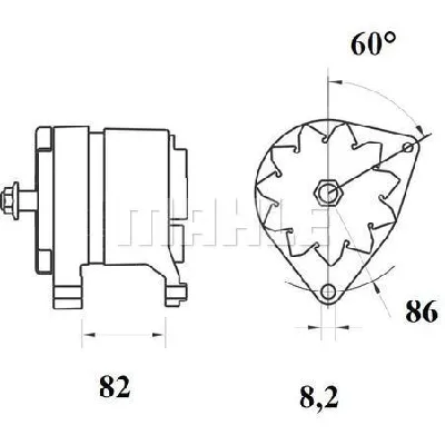 Alternator LETRIKA MG 216 IC-DC1744
