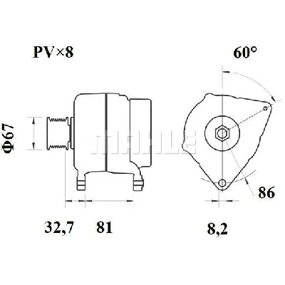 Alternator LETRIKA MG 246 IC-DC175B