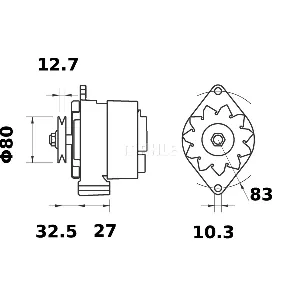 Alternator LETRIKA MG 272 IC-DC1768
