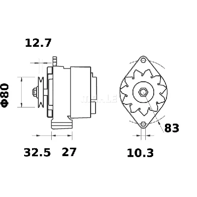 Alternator LETRIKA MG 272 IC-DC1768