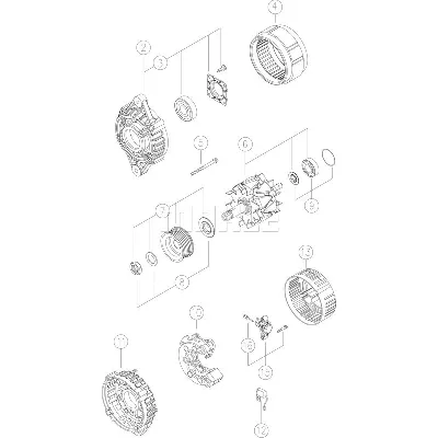Alternator LETRIKA MG 308 IC-DC177F
