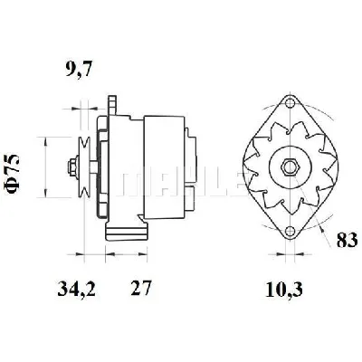 Alternator LETRIKA MG 478 IC-DC1807
