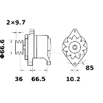 Alternator LETRIKA MG 580 IC-DC185B