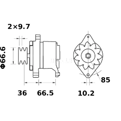 Alternator LETRIKA MG 580 IC-DC185B