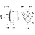 Alternator LETRIKA MG 586 IC-DC185D