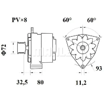 Alternator LETRIKA MG 586 IC-DC185D
