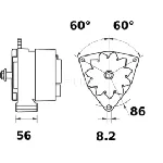Alternator LETRIKA MG 597 IC-DC1865
