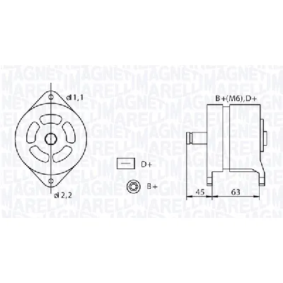 Alternator MAGNETI MARELLI 063320070010 IC-D7F551