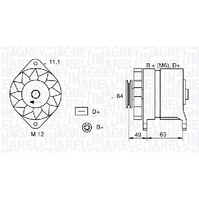 Alternator MAGNETI MARELLI 063321044010 IC-A7A311