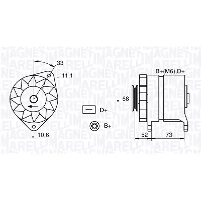 Alternator MAGNETI MARELLI 063321154010 IC-A7A313