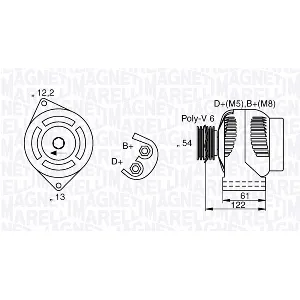 Alternator MAGNETI MARELLI 063377018010 IC-BF34F1