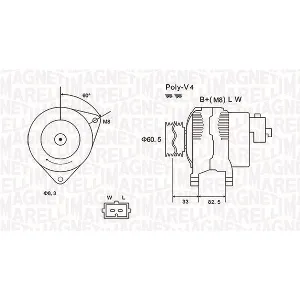 Alternator MAGNETI MARELLI 063731317010 IC-E319C7