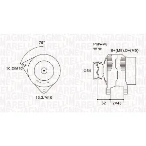 Alternator MAGNETI MARELLI 063731496010 IC-E319D7