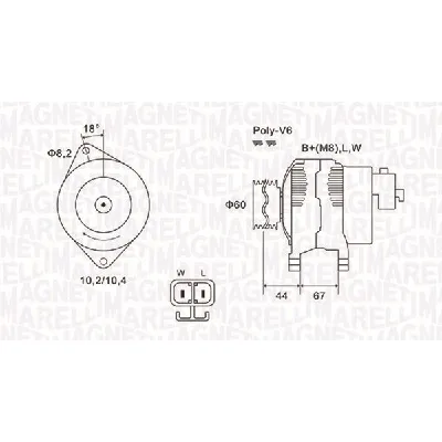 Alternator MAGNETI MARELLI 063731526010 IC-E319DC