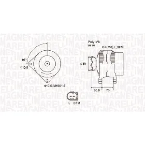 Alternator MAGNETI MARELLI 063731757010 IC-E31E98
