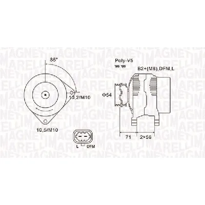 Alternator MAGNETI MARELLI 063731960010 IC-E31EED