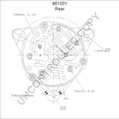 Alternator PRESTOLITE ELECTRIC PE 861001 IC-C37360