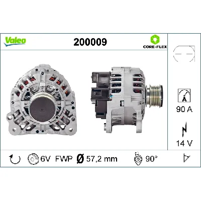 Alternator VALEO VAL200009 IC-G0OJSU
