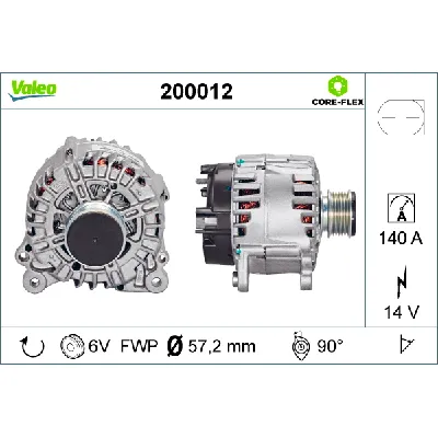 Alternator VALEO VAL200012 IC-G0OJSX