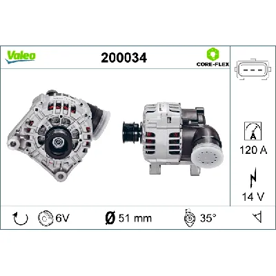 Alternator VALEO VAL200034 IC-G0OJTJ