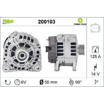 Alternator VALEO VAL200103 IC-G0OJVG