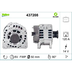 Alternator VALEO VAL437208 IC-BE6B47