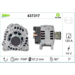 Alternator VALEO VAL437317 IC-BE6B4F