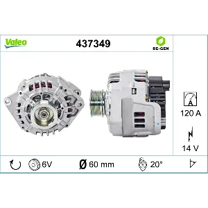 Alternator VALEO VAL437349 IC-BE6B4A