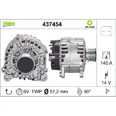 Alternator VALEO VAL437454 IC-BE6B46