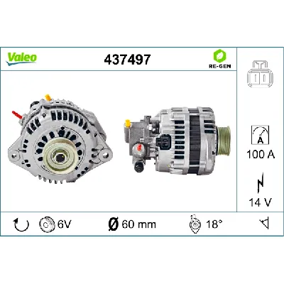 Alternator VALEO VAL437497 IC-C07909