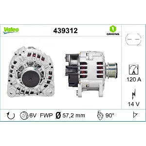 Alternator VALEO VAL439312 IC-BE6B3C