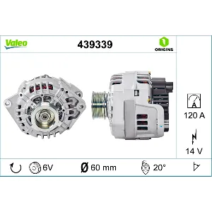 Alternator VALEO VAL439339 IC-BE6B48