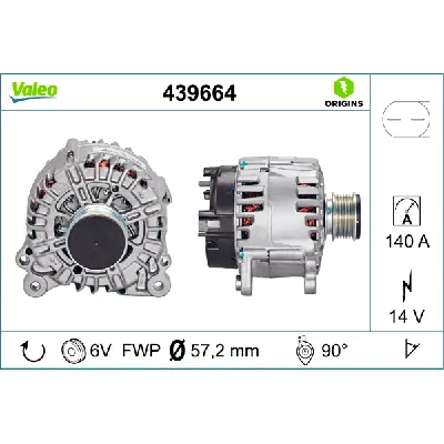 Alternator VALEO VAL439664 IC-BE6B3F